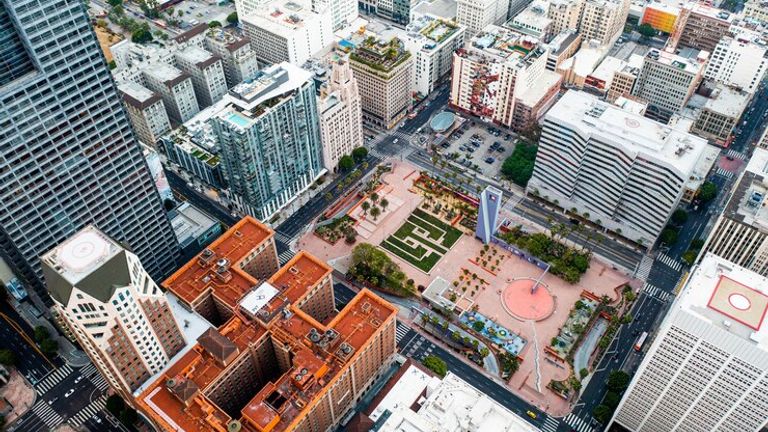 Complex Aerial View Cityscape 23 2148975288