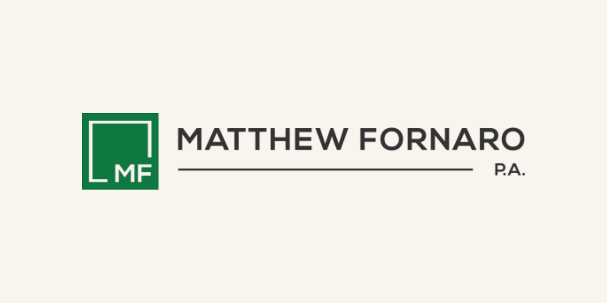 Logo featuring the name "Matthew Fornaro" with initials "MF" and a green outline