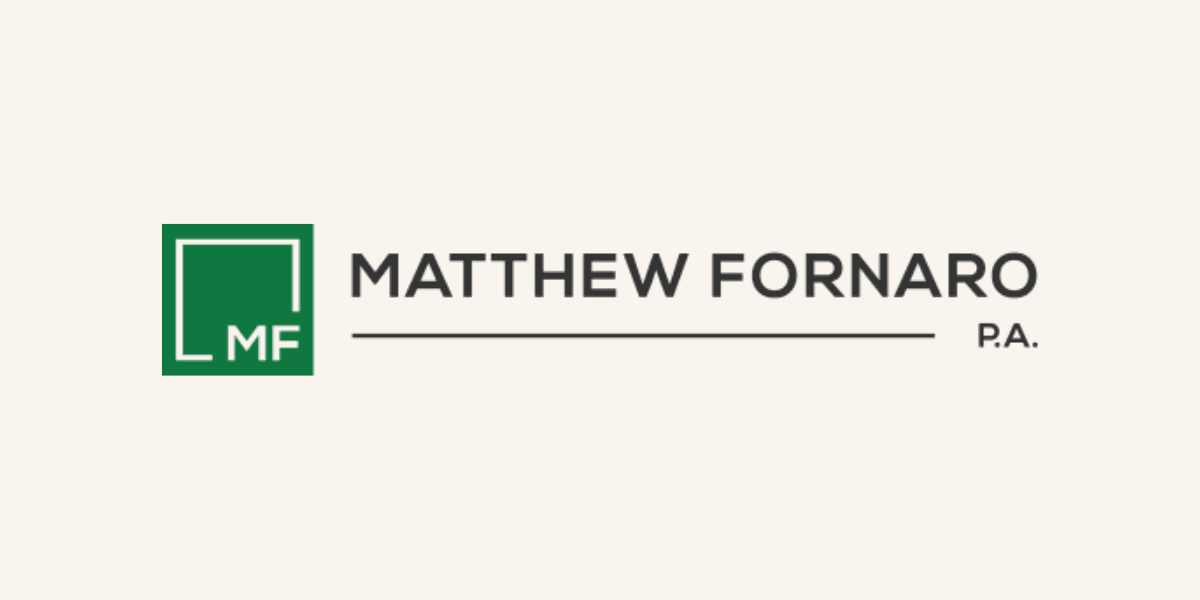 Logo featuring the name "Matthew Fornaro" with initials "MF" and a green outline