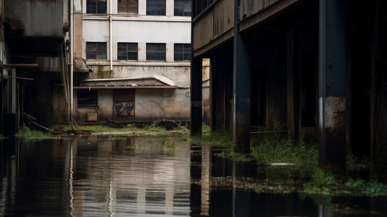 Natural Disaster Concept With Flood 23 2150385395