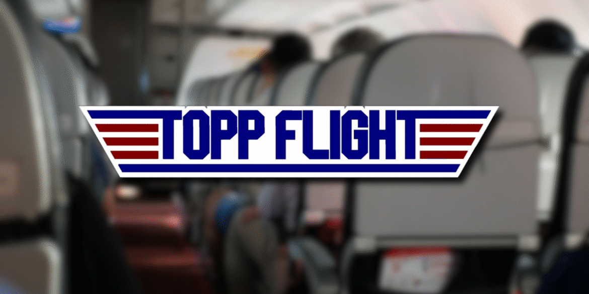 Toppflight logo, a concierge service specializing in senior travel, offering personalized care backed by occupational therapy expertise.